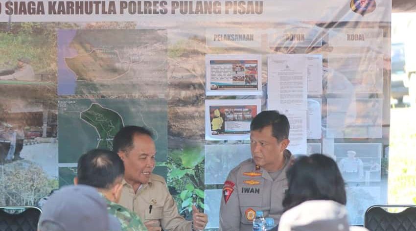 Kapolda dan Gubernur Kalteng Tinjau Posko Karhutla di Tumbang Nusa