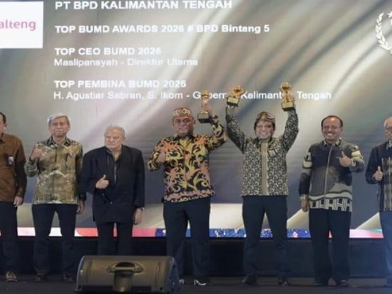 Sinergi Membuahkan Hasil: Gubernur Kalteng dan Bank Kalteng Raih Penghargaan Nasional TOP BUMD 2026