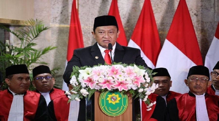 Header Wagub Edy Pratowo Hadiri Sidang Pleno Laporan Tahunan Pengadilan Tinggi Palangka Raya Tahun 2024