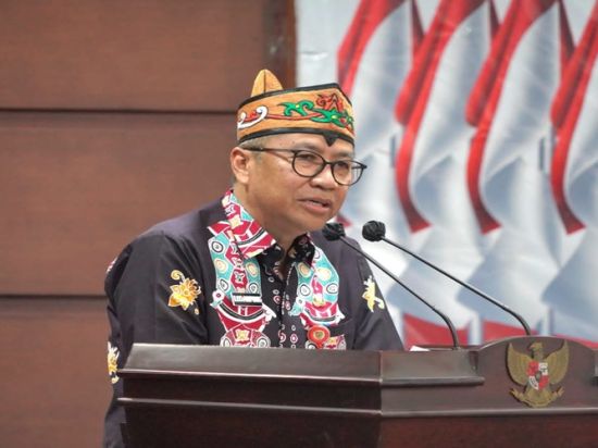 Plt Sekda Leonard S Ampung Pimpin Audiensi Penyampaian Atensi Hasil Pengawasan Badan Pengawasan Keuangan dan Pembangunan