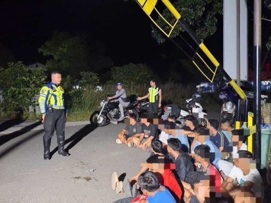 Balapan Liar Dibabat, Polisi  Amankan 11 Motor di Jalan Adonis Samad Palangka Raya