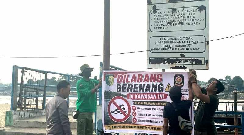Pasca Bocah Tewas Tenggelam, Satpol PP Palangka Raya Larang Aktivitas di Gosong Sungai Kahayan