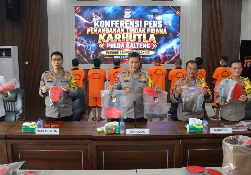Header Polda Kalteng Amankan 8 Tersangka Karhutla, 12 Korporasi Masuk Penyidikan