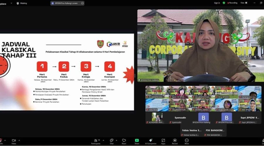 Header BPSDM Kalteng dan LAN RI Gelar Rapat Persiapan PKN Klasikal Tahap III