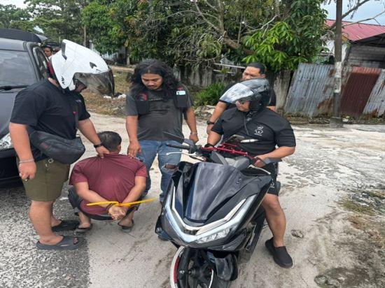 Bawa Lahir Motor Pinjaman ,  Berujung Tertangkap