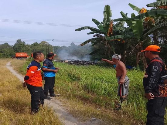 kebakaran Lahan di Bagendang Hilir, Diduga Akibat Puntung Rokok