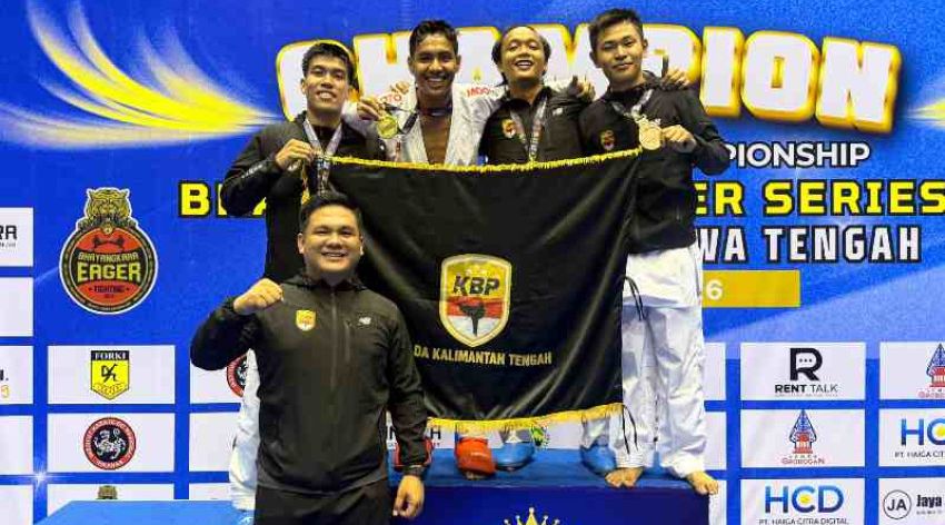 Borong 10 Medali, Tim Karate Polda Kalteng Unjuk Gigi di Kejuaraan Nasional