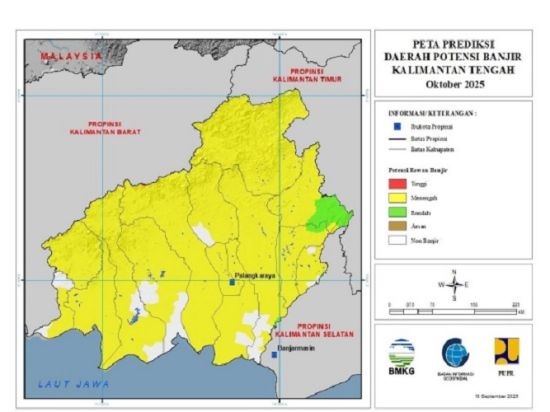 BPBD Kalteng Siagakan Langkah Mitigasi Hadapi Potensi Banjir Akhir Tahun