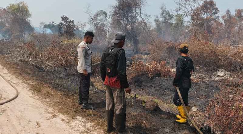 Dua Hektar Gambut Terbakar  di Langkai Permai Palangka Raya 