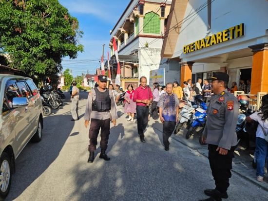 Ibadah Kenaikan Yesus Kristus, Polresta Palangka Raya Siagakan Aparat di Gereja